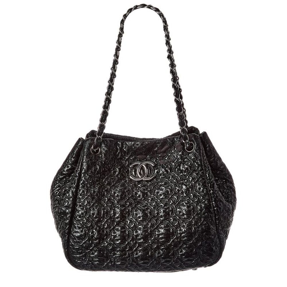 Chanel Black Lambskin Leather Rock 'N Moscow Tote (Authentic Pre-Loved)